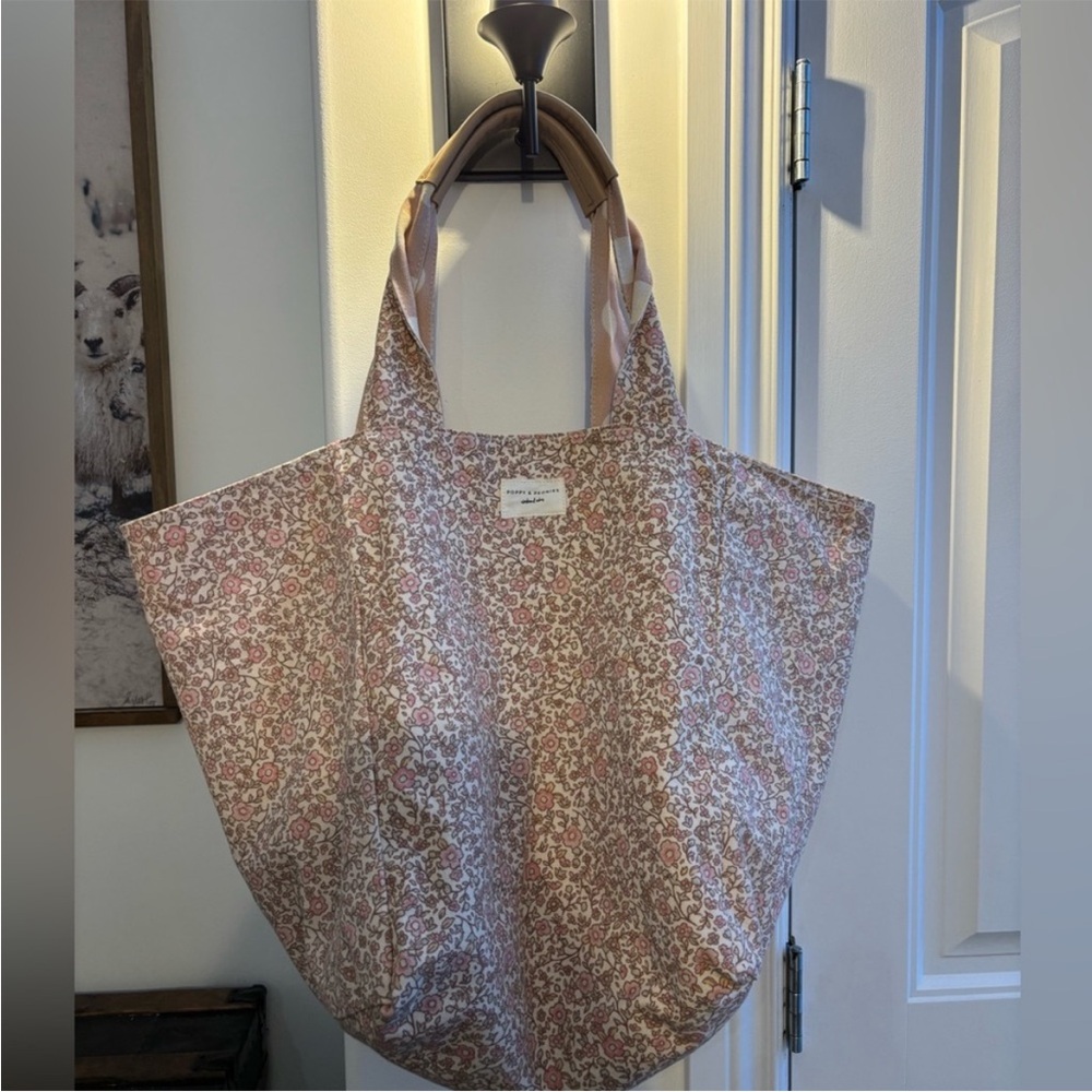 Poppy & Peonies reversible Floral Tote Bag